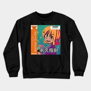 vaporwave anime aesthetic girl nami Crewneck Sweatshirt